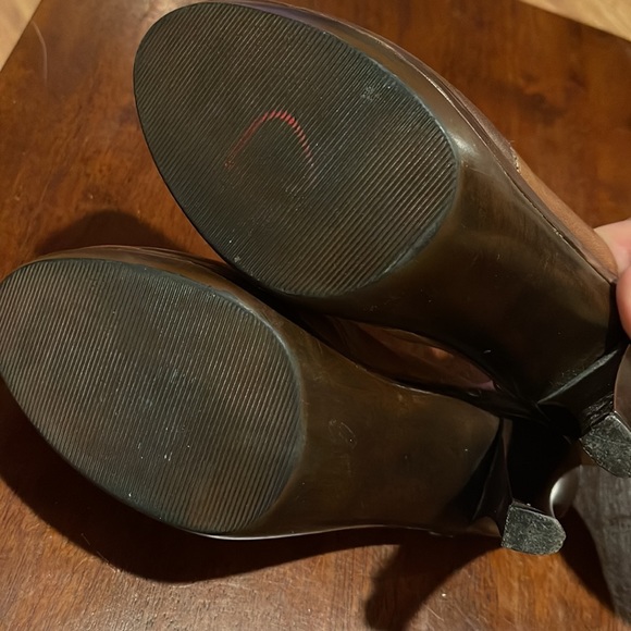 Carlos Santana women's size 5 m patchwork leather mule heels - Picture 5 of 7